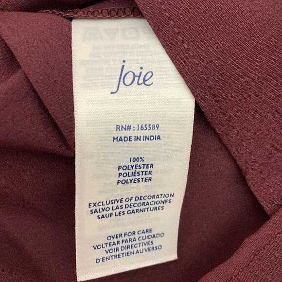 Joie Limited Edition Burgundy Mesh Blouse Size M - Picture 14 of 16